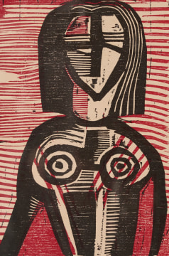 Cecil Skotnes; Woman in Red