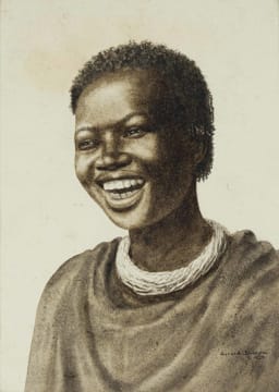 Gerard Bhengu; Portrait of a Woman Laughing