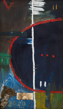 Samson Mnisi; Abstract Composition with Blue