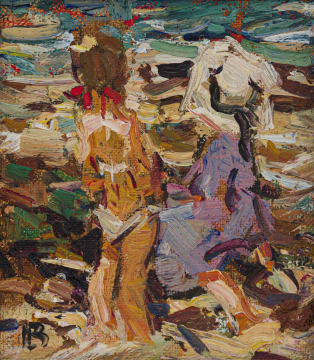 Adriaan Boshoff; Two Girls at the Beach