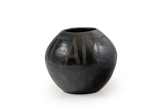 Unrecorded artist; Ukhamba (Traditional isiZulu Vessel) with incised lettering