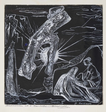 Armando Baldinelli; Scene with Figures and Sun