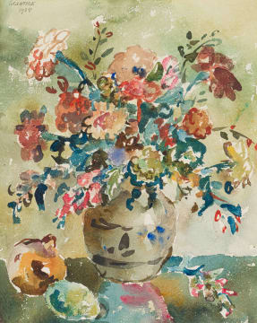 Gregoire Boonzaier; Still Life with Flowers and Fruit