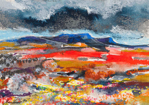 Jan Visser; Landscape with Rain Clouds