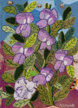 Keiskamma Art Project; Shrub with Purple Flowers