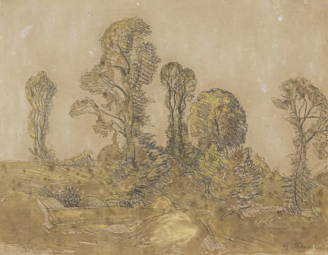 George Clausen; Trees in a Landscape