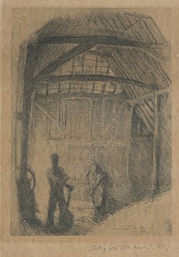 George Clausen; Study for Old Barn