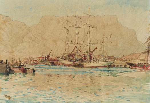 Robert Gwelo Goodman; Study for Harbour with Table Mountain in the Distance