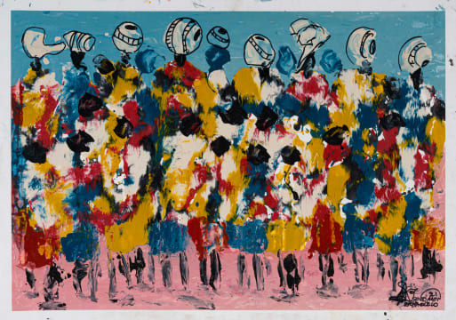 Solly (Solomon) Sekhaolelo; Group of Figures with Pots