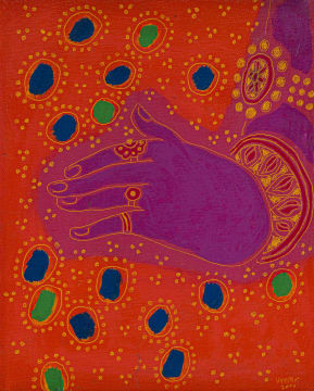 Andrew Verster; Composition with Pink Hand and Jewellery