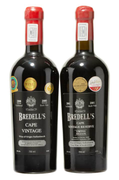JP Bredell Wines; Cape Vintage Port Limited Release; 2000 - 2001; 2 (1 x 2); 750ml