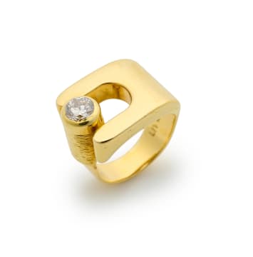 Modernist diamond ring