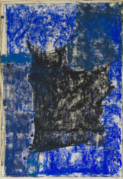 Cecily Sash; Blue Abstract I