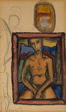 Alexis Preller; Seated Nude Study
