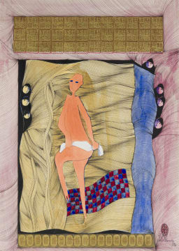 Pieter van der Westhuizen; Nude Figure with Towel