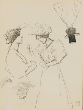 Théophile Alexandre Steinlen; Figure Studies, recto-verso