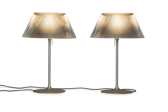 Philippe Starck; Pair of 'Romeo Moon' table lamps for Flos, Italy