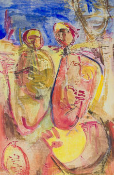 Fred Schimmel and Cecil Skotnes; Figures II (recto); Cat (verso)