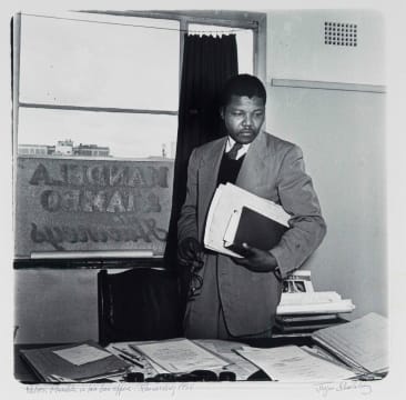 Jürgen Schadeberg; Nelson Mandela in his Law Office, Johannesburg 1952