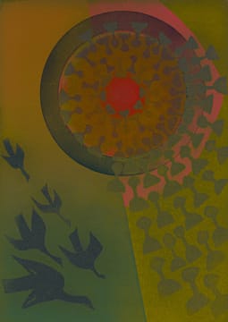 Bettie Cilliers-Barnard; Abstract Composition with Birds