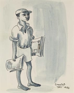 Peter Clarke; Young Newspaper Seller