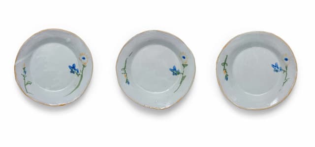 Hylton Nel; Three bowls with flower motifs
