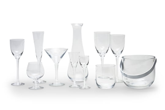 Anna Ehrner; 111-piece 'Line’ glass service for Kosta Boda, Sweden