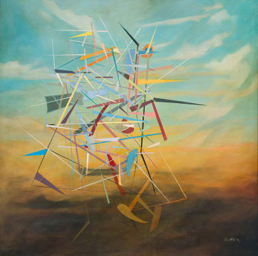 Olaf Bisschoff; Abstract with Landscape