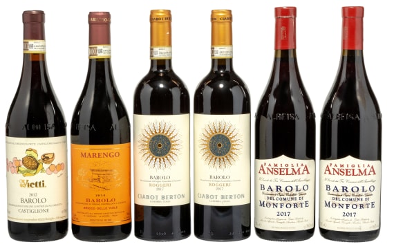 Italian Collection; Ciabot Berton,Famiglia Anselma,Marengo,Vietti; 2012,2014,2017; 6 (1 x 6); 750ml