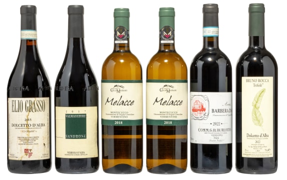 Italian Collection; Bruno Rocca,Burlotto,Castello Colle Massari,Elio Grasso,Luciano Sandrone; 2015,2017,2018,2022; 6 (1 x 6); 750ml