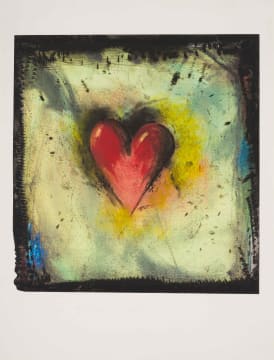 Jim Dine; Hand-Coloured Viennese Heart IV