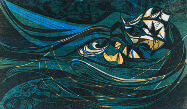 Cecil Skotnes; The Jonge Thomas on Her Beam-Ends, from White Monday Disaster portfolio