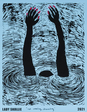 Lady Skollie; Not Waving, Drowning with Stickers; two