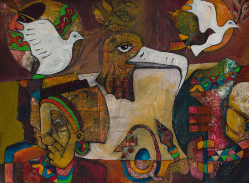 Speelman Mahlangu; Composition with Birds