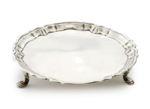 A George II silver salver, Dennis Wilks, London, 1741