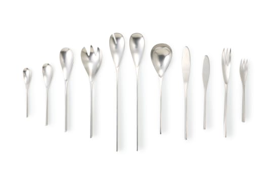 A set of Danish modern 'Unique' pattern stainless steel flatware, designed by Johan Hagen, 20th century