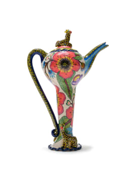 Ardmore Ceramic Studio; Teapot with giraffe and floral motif