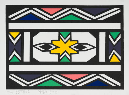 Esther Mahlangu; Untitled (Ndebele Pattern)
