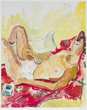 Irma Stern; Reclining Nude, poster