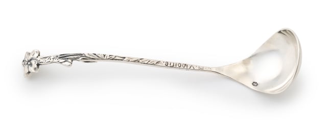 A Dutch silver honey spoon, maker's mark indistinct, .833 standard, 20th century