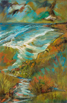 Jack Lugg; Lagoon Mouth with Fishermen