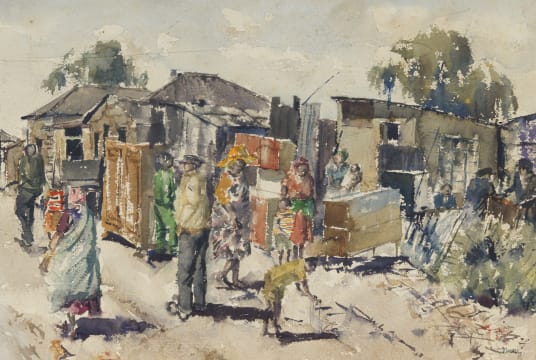Durant Sihlali; Village Scene