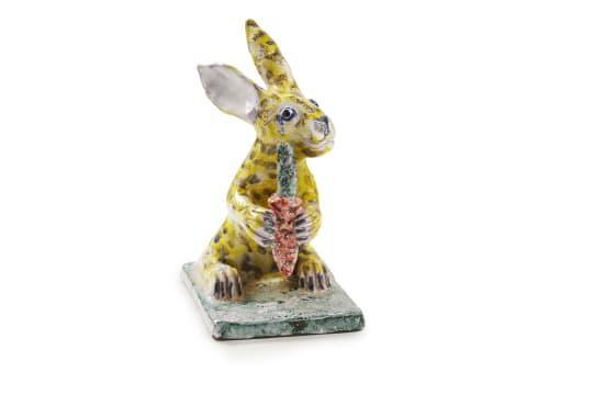 Hannes Basie Gerhardus; Yellow Rabbit with a Carrot