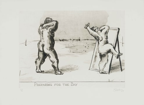 William Kentridge; Preparing for the Day, Little Morals Series