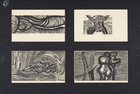 Cecil Skotnes; Abstract Figures, four