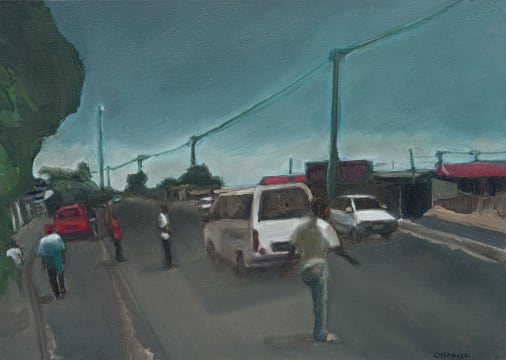 Gerald Tabata; People Waiting for a Taxi