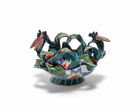 Ardmore Ceramic Studio; Insect and flower bowl