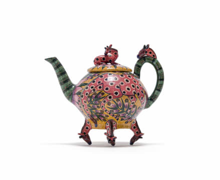 Ardmore Ceramic Studio; Pink giraffe teapot