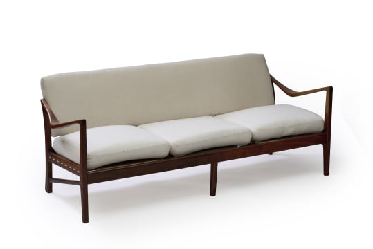Lubis; Three-seater sapele mahogany sofa, South Africa