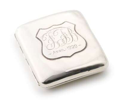 An Edward VII silver cigarette case, Cornelius Desormeaux Saunders & James Francis Hollings Shepherd, 1903